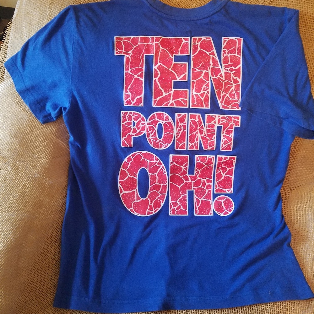 Nike Men's Graphic T, Blue with Red graphics, Lg